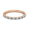 London Blue Topaz Eternity Band Ring - 925 Sterling Silver Rose Gold Vermeil