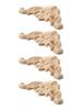 4x Wooden Carved Corner Onlay Furniture Applique Mouldings Decal DIY Home Decor