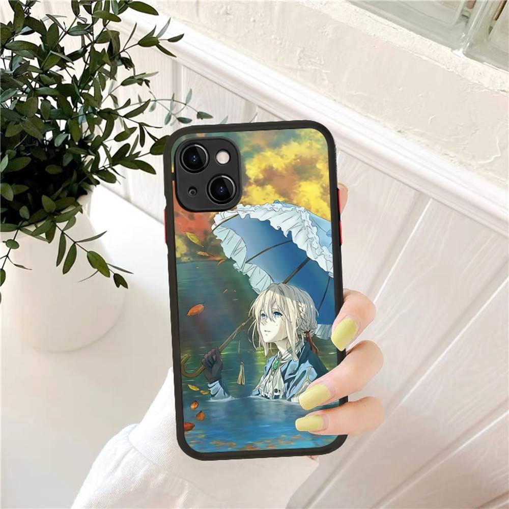 Violet Evergarden Phone Case For IPhone 16 15 14 X XR XS 7 8 Plus 11 12 13 Pro MAX 13mini Matte Shockproof Case