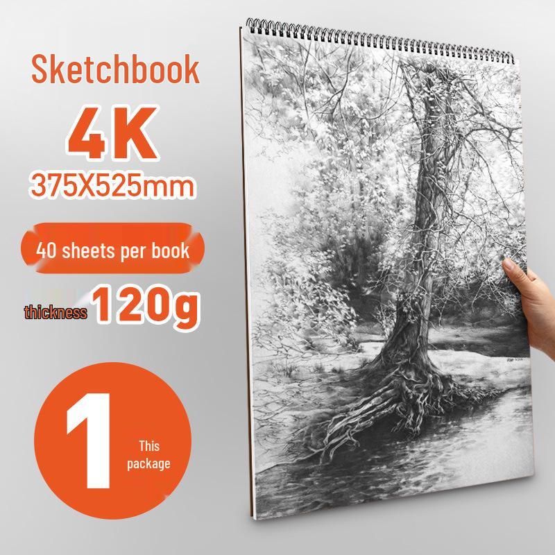 Yuanhao Sketchbook: A4/A5 Coil, 32K/16 Open Art Student Sketchpad, 8K/8 Open for Kindergarten, A3/4K Sizes Available