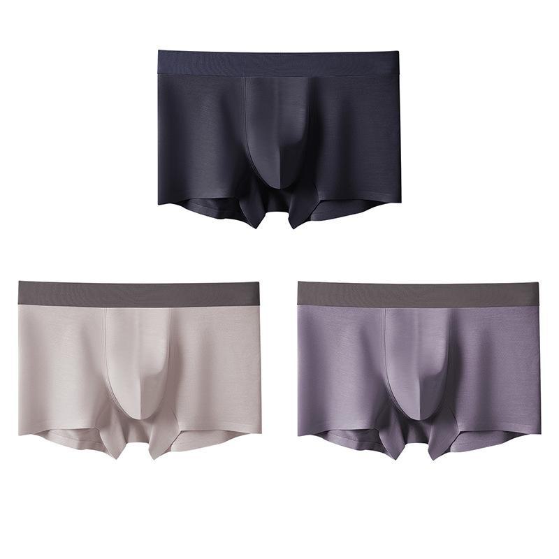 

Мужские бесшовные антибактериальные трусы-боксеры из модала - средняя талия, коллекция весна/лето 4XL