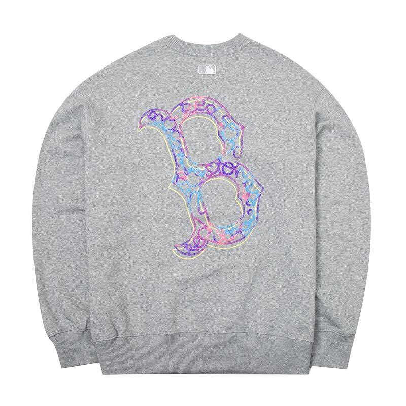 MLB Boston Red Sox Warm Pullover Breathable Crew Neck Long Sleeve Sweatshirt Unisex Sweatshirt 3AMTB0651-43MGS