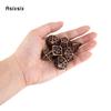 7 Pcs Copper Red Rotary Cyclone Metal Dice Hollow Metal Polyhedral Dice Set Suitable for Role-Playing RPG  Board Game Card Game