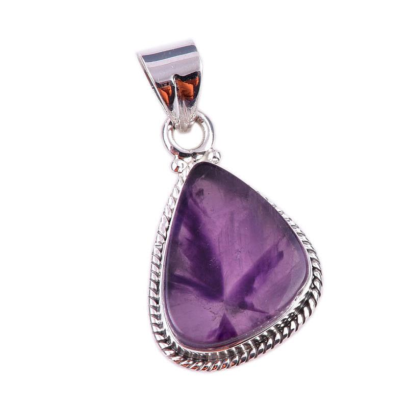 Natural Cacoxenite Gemstone 925 Solid Sterling Silver Jewelry Pendant 1.50" m9Z42