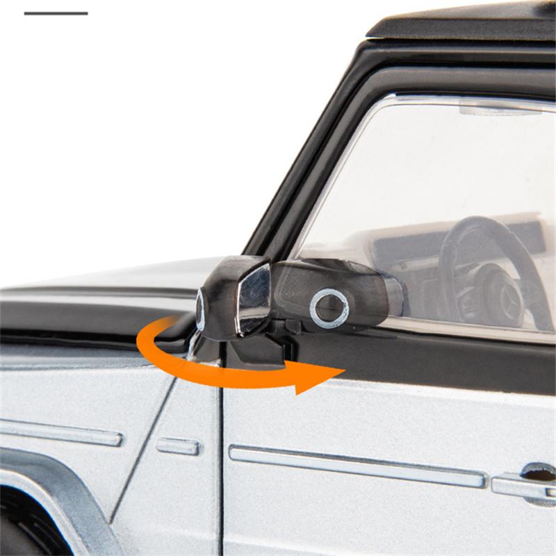 1/24 BENZ EQG New Energy Car Model Diecast Alloy Metal Toy Off-road Vehicles Car Model Simulation Sound and Light Childrens Gifts