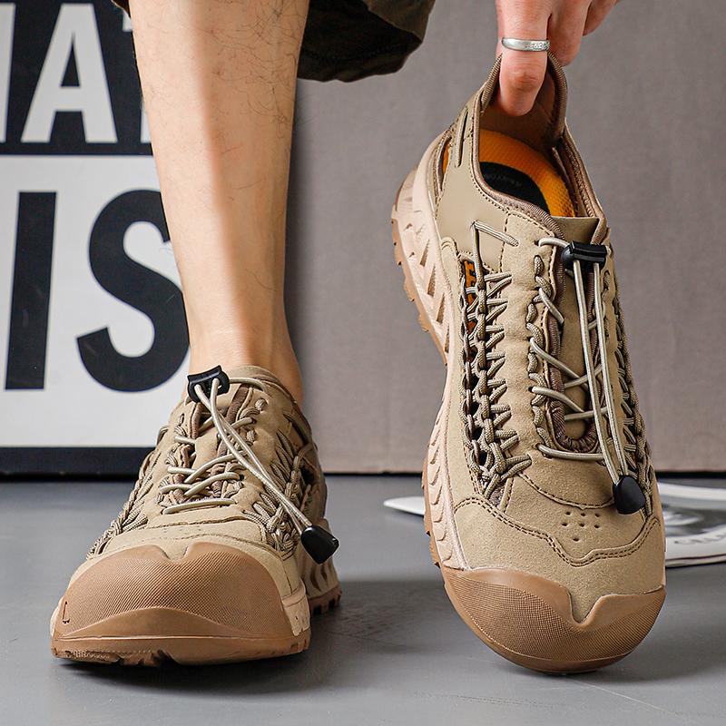 Fashion 2025 Summer Trendy Men's Beach Shoes Commuting Sandals Versatile Outdoor Camping Men's Hiking Shoes Breathable Durable Sole