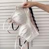Triangle cup natal thin underwear women's big breasts show small and thin lace bra sexy pure desire without steel ring