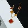 High Version New Fashion All-match 6 Flower Irregular Lucky Clover Bracelet Female Light Luxury Fashion Beautiful Four-leaf Clover Bracelet