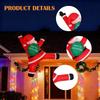 118.11inch Climbing Inflatable Santa with LED, Home Decor Yard Decoration Christmas