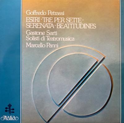 LP Record GOFFREDO PETRASSI - GASTONE SARTI,  - Estri • Tre Per Sette • Serenata •  ITL70027 Italia 1978 Italy Classical Used