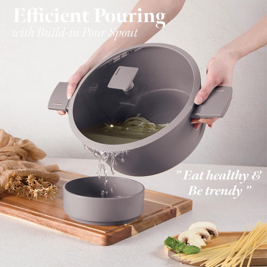 TITAN-TOPF MIT DECKEL 30cm BERLINGER HAUS BH-8103 TAUPE