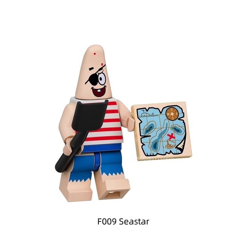 Spongebob Patrick Star Blocks Cartoon Anime Assembled Model Girls Boys Small Building Blocks Children Cute Educational Gifts