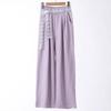Lace belt wide-leg pants high-end loose and thin casual pants temperament versatile solid color floor-mopping straight-leg pants