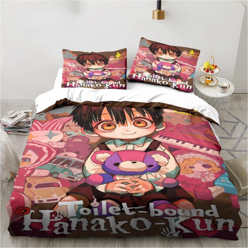 Toilet-Bound Hanako-kun 3D Printed 2/3pcs Bedding Set Duvet Covers Pillowcases Comforter Bedding Set Bedclothes Bed Linen