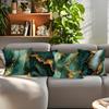 Green Marble Cushion Pillowcase Printed Polyester 45X45Cm Throw Pillowcover Decorative Sofa Cushion Pillowslip Home Decor