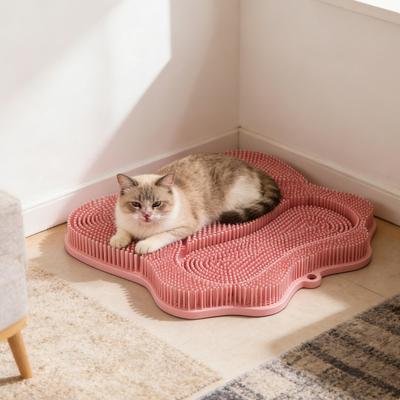 Spazzola Massaggiante Auto-Toelettante per Gatti con Ventose Tiragraffi per Gatti Spazzola per Pelo Gatto per Massaggio
