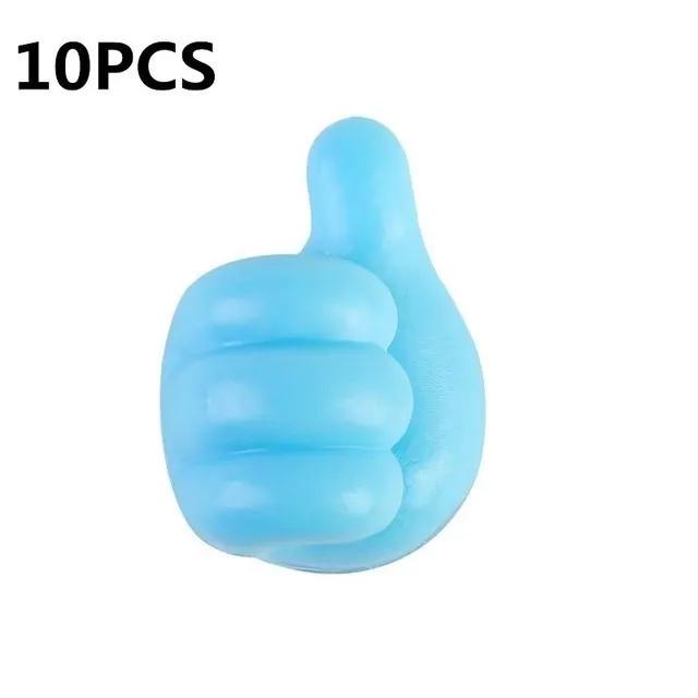 4/10 Stück selbstklebende Daumen-Wandhaken aus Silikon, multifunktionaler selbstklebender Kabel-Organizer-Clip, Schlüsselhaken, Wandaufhänger, Aufbewahrungshaken