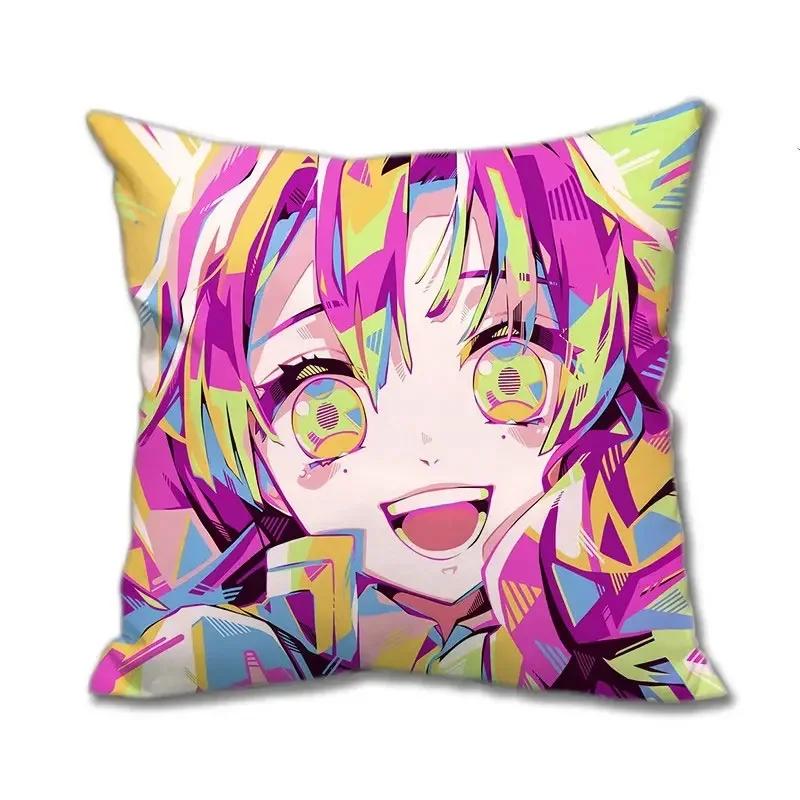 Wunderschöne Mädchenfigur Kissenbezug 45x45cm Anime-Fans Anime Demon Slayer Kissenbezug Kanroji Mitsuri Kissenbezug Anime