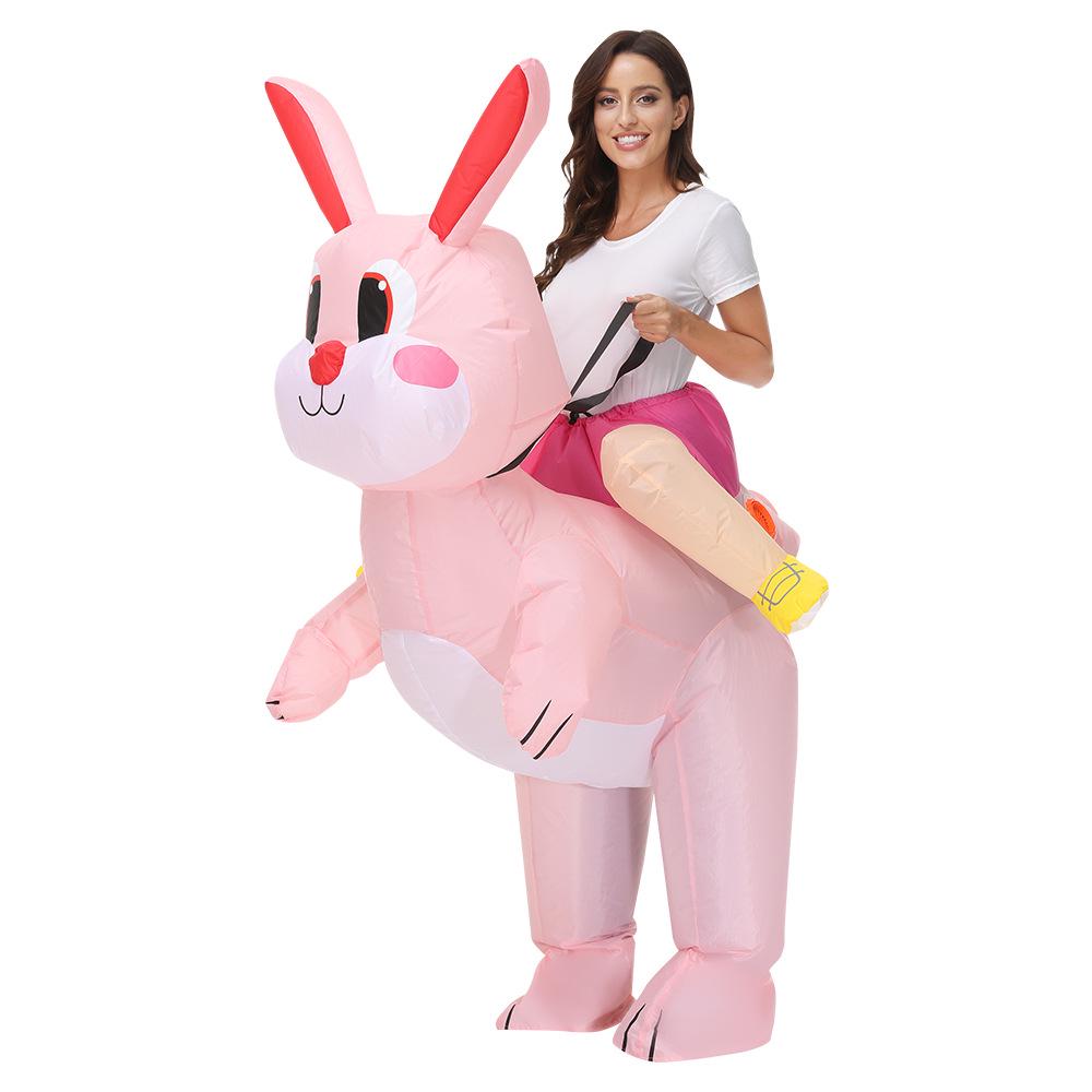 Costum Gonflabil Halloween Dinozaur & Flamingo Iepure: Recuzită amuzantă pentru spectacol cu animale