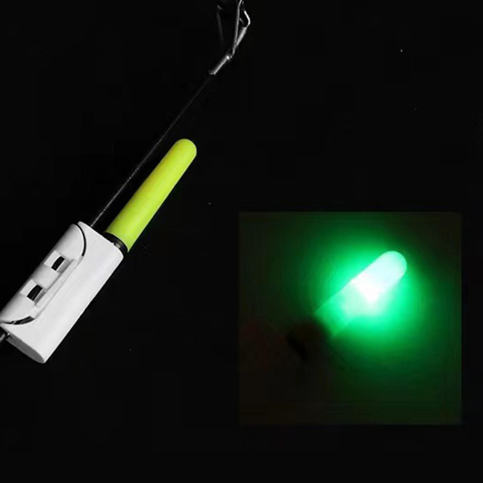 

Electronic Fishing Rod Tip Light ABS Hook Bite Alert with Flashing Red Green Lights 2 Lights 5 Batteries for Night Fishing фарби люмінесцентні зелений колір