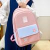 Three-Piece Backpack Set Color Contrast Schoolbag Girls Large Capacity Backpack for Primary and Secondary School Students