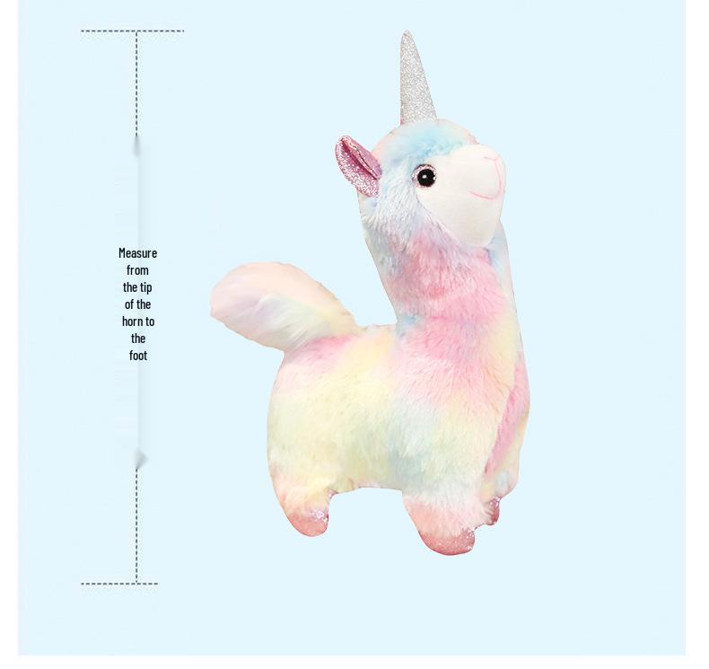 Unicorn Rainbow Alpaca Plush Toy - Super Soft Pillow Doll Christmas Gift 30 cm