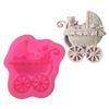 Baby Carriage Silicone Molds DIY Baby Birthday Fondant Cake Decorating Tools Polymer Clay Candy Chocolate Moulds