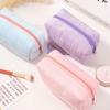 Cute Plush Makeup Bag for Women Portable Travel Small Solid Color Zipper Toiletry Bag Supplies Stationery Box Cosmetic Bag