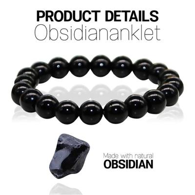 Magnetic Therapy Anklet Anti Swelling Pain Relief Jewelry Accessories Glossy Black Strong Magnet Anklet Ankle Bracelet for Daily Life