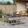 VidaXL Garden Dining Set and Cushions 7 Pcs Light Grey Rattan 3278038
