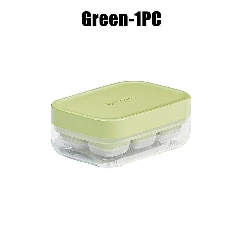 6Grid Silicone Ice Cube Mold Home Refrigerator Ice Box Press with Cover Frozen Ice Cube Magic Tool Food Grade Mini Ice Grid