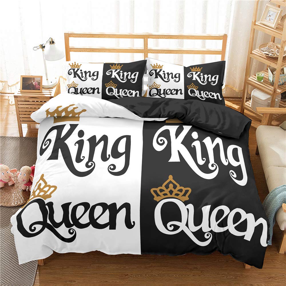 Comforter Romantic King And Queen Bedding Set Twin Full Comforter For Girls Teens Couple Lover Valentine'S Day Present