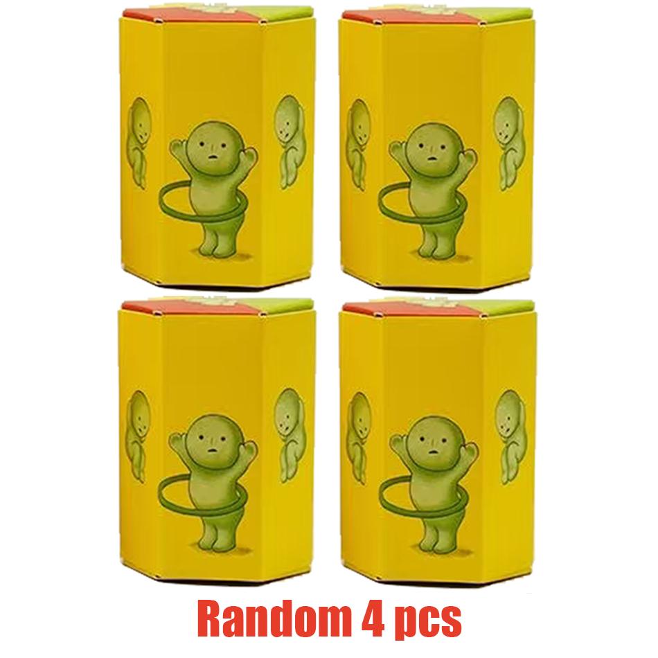 Smiski Hippers Blind Box Yoga Fitness Series Mini Figure Cute Noctilucent Decoration Doll Bedroom Fitness Series Model Toy Gift