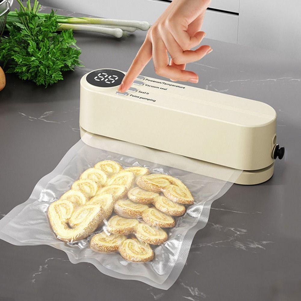 USB Charging Automatic Vacuum Sealer Compact Food Sealer Vacuum Packaging Machine  Kitchen