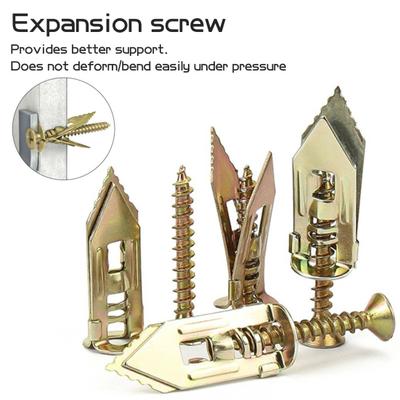 Expansion Screw Drywall Anchors Kit Rustproof Corrosion Resistant Easy Installation Versatile Carbon Steel Hollow Wall Anchors Tapping Screws