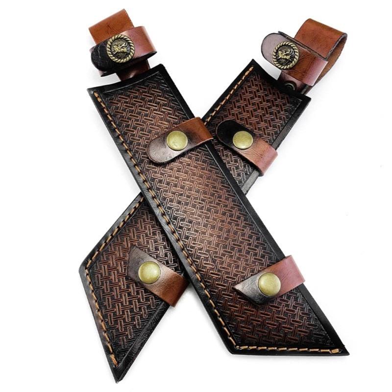 Handcrafted Leather Cutter Sheath Cutter Holder For Compacts Fixed Blade Outdoor Hand Stitched Water Resistant Design