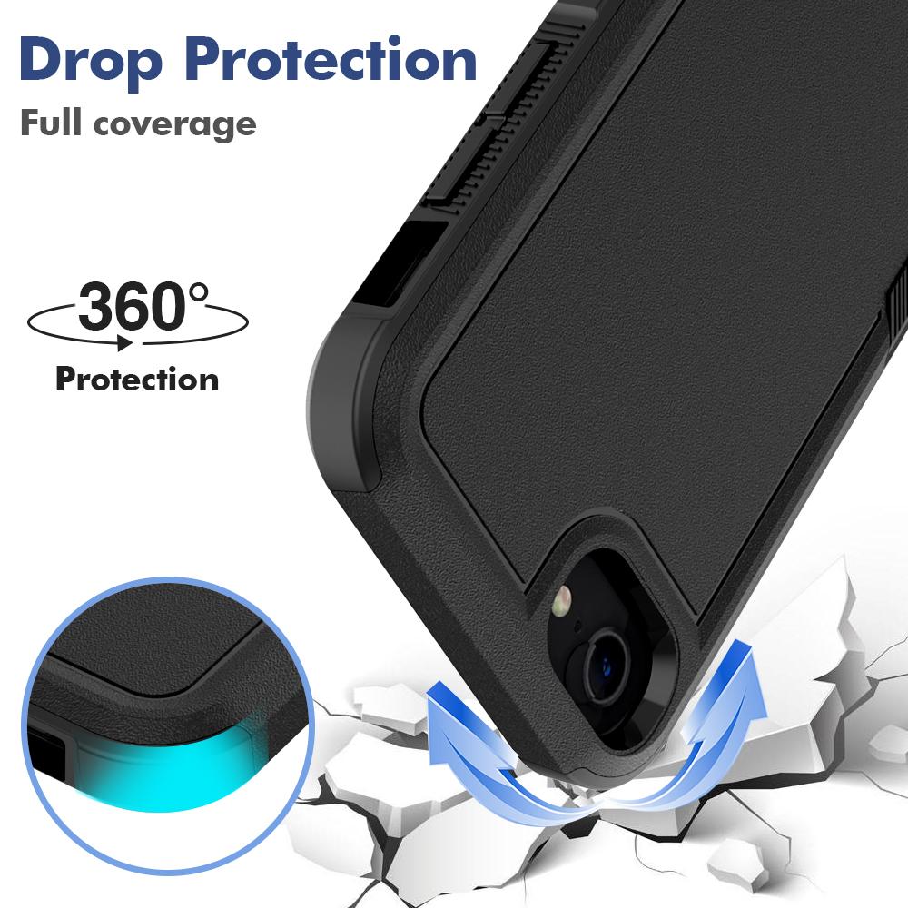 iPhone 17E 17 e İçin Zırh Darbeye Dayanıklı Kılıf Ağır Hizmet Tipi Hibrit Silikon +PC Sert Koruma Arka Kapak iPhone 17 E İçin Tampon Kabuk