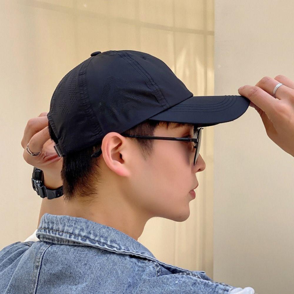 Sun Protection Quick Dry Baseball Cap Solid Color Sun Hat Breathable Men Snapback Cap  Unisex