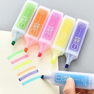 6 Colors Marker Liquid Highlighters Kawaii Gifts For Students Taking Notes Lovely Painting Office School Supplies Stationery