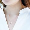 Kyocera Diamond Necklace in 18K Yellow Gold with a Carat Horseshoe Design 0.3