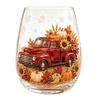 Borosilicate Glass Cup with Lid Autumn Harvest Cup, High Tumbler for Iced Coffee Tea Durable Drinkware Home And Juice, 350ml Clear Drinking
