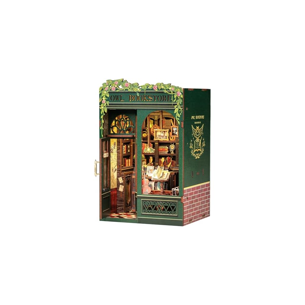 

CuteBee Book Nook DIY Kit Miniature Dollhouse with LED Lights for Beginners and Teens