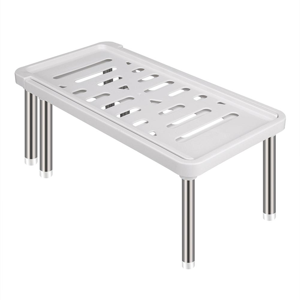 

Expandable Cupboard Shelf 35cm to 61cm Plastic Kitchen Cupboard Shelf Organiser Multi-Function Storage Rack for Kitchen Cabinets серый