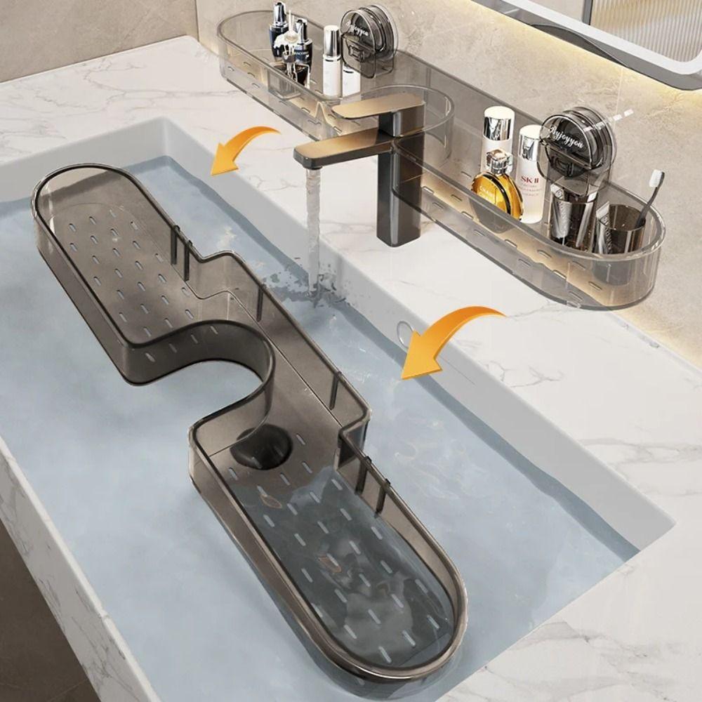 Non-punching Washstand Storage Shelf Wall Mounted Storage Holder  Sink