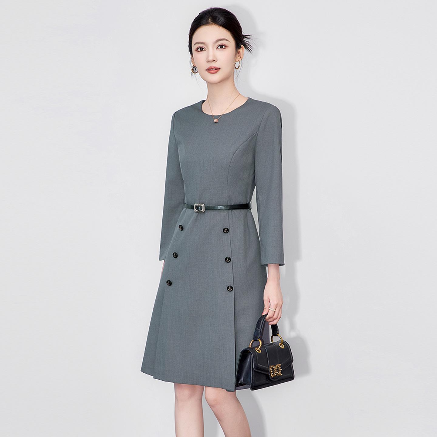 

High-End Professional Mid-Sleeve Dress - Early Autumn Women s Smart Attire Small