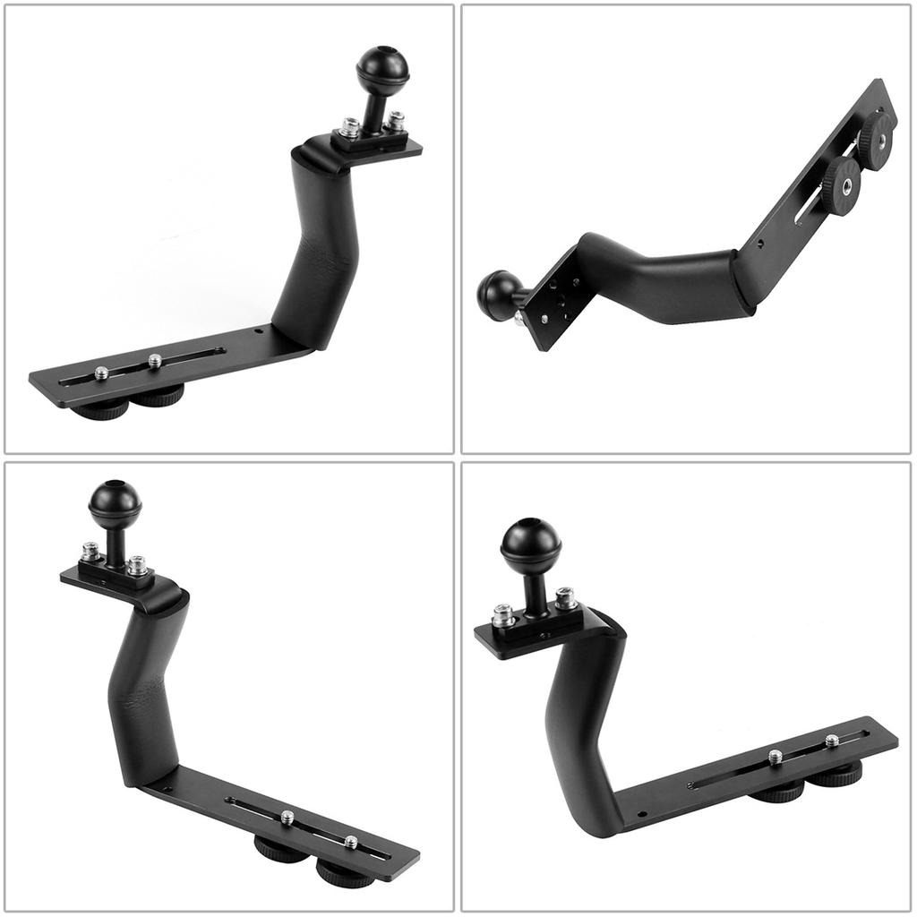 Aluminum Alloy Diving Bracket Z Type Single Handle With Base Adapter for Gopro Underwater Camera Photo Housing FlashLight