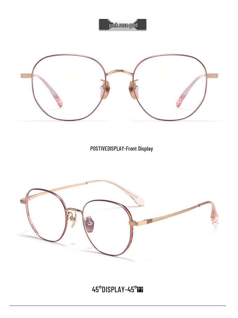 Bestfen BW87010 Ultralight Polygonal Titanium Eyeglass Frame for High Power Myopia