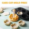 Flower Shaped Cutter Cake Mold Pastry Dough Tamper Set Creative Cake Cup Presser Biscuit Mold Pie Tamper Kitchen Diy Baking Tool