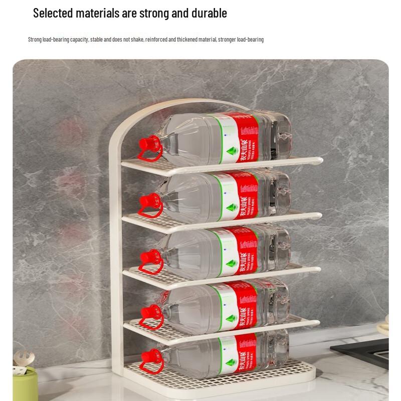 Rack de Armazenamento Multicamadas de Ferro Nórdico para Preparação de Alimentos