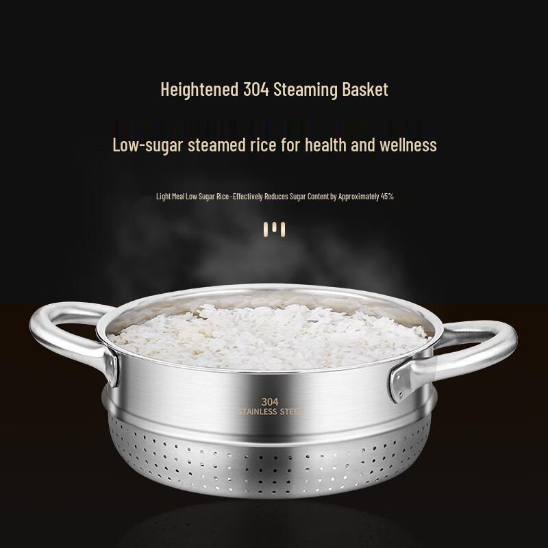 Handon 316 Stainless Steel 22CM Non-stick Steamer & Soup Pot